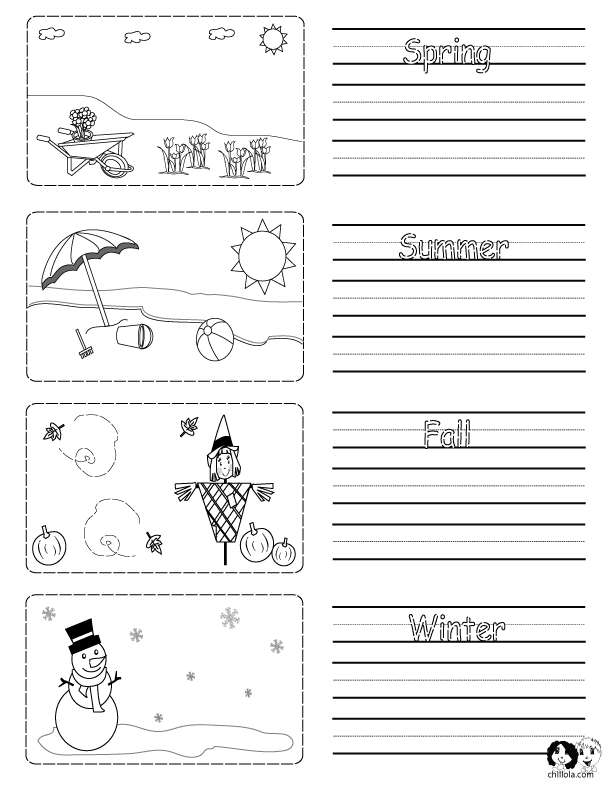 Worksheets English - Seasons for the Year