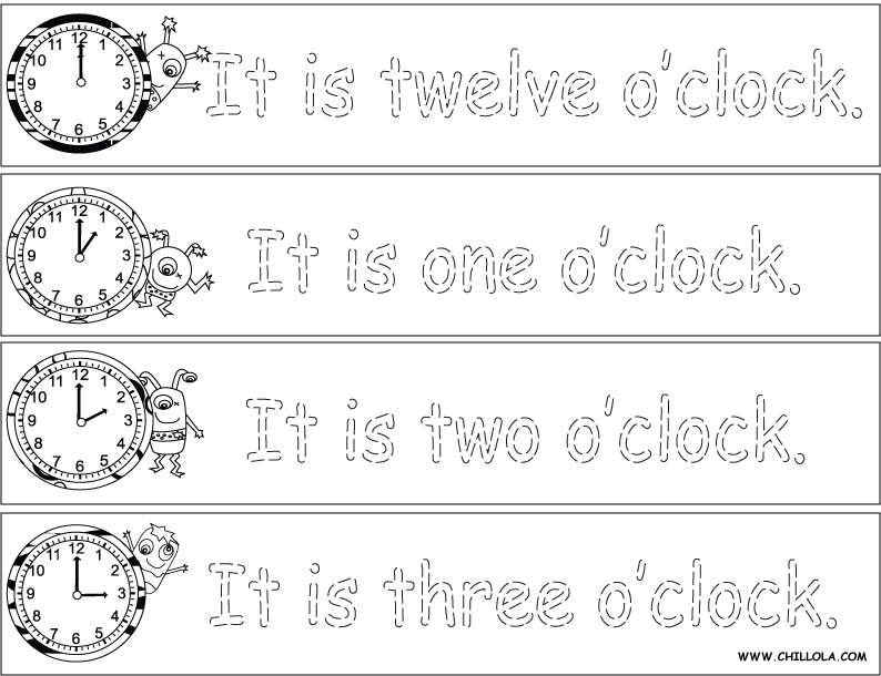 time worksheet english