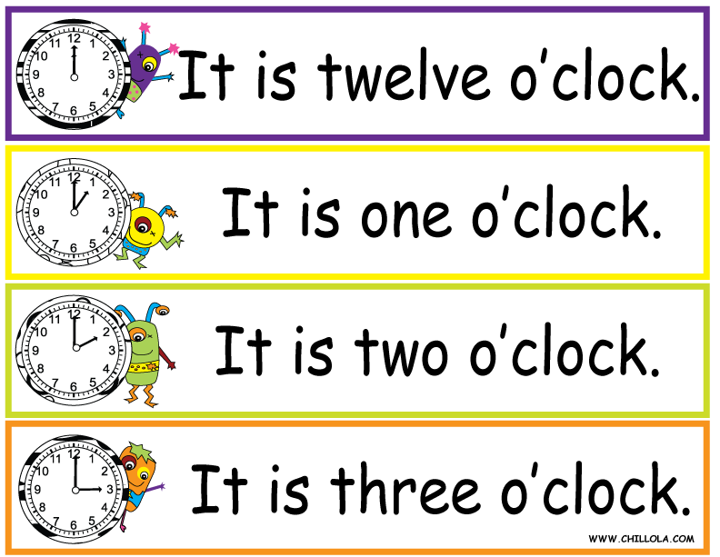 time worksheet english