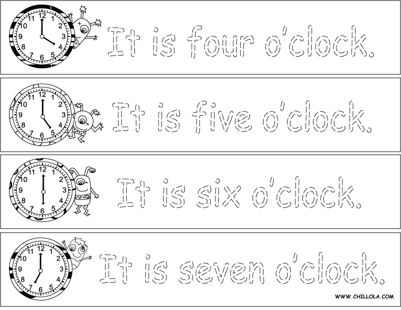 time worksheet english
