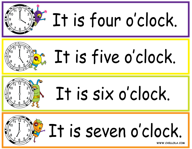 time worksheet english