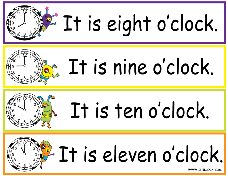 time worksheet english