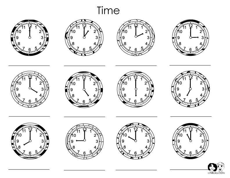 time worksheet english