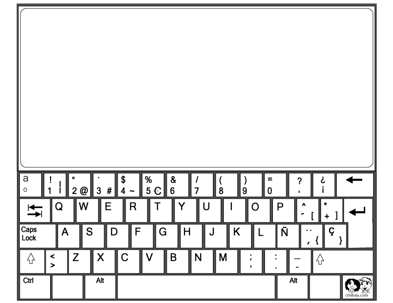  computer keyboard layout spanish