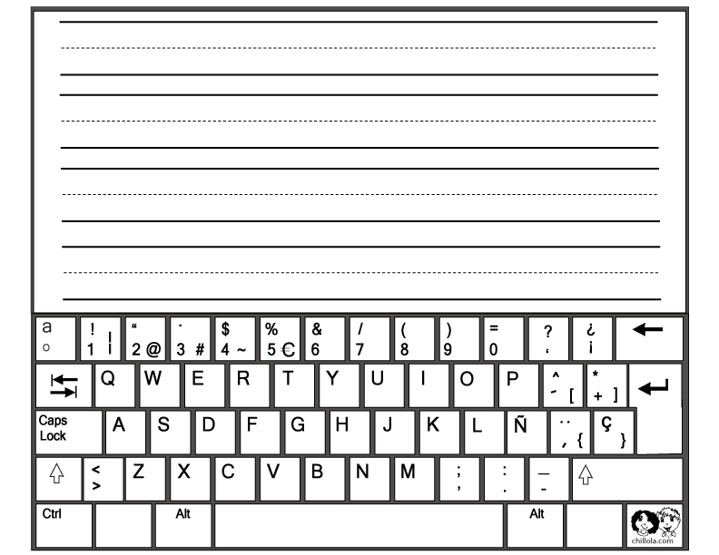  computer keyboard layout spanish