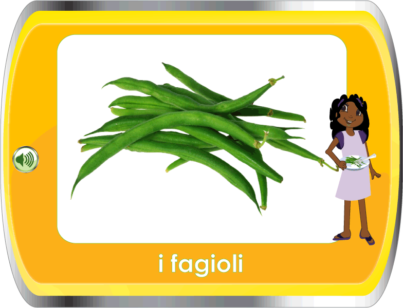 learn about vegetables in italian