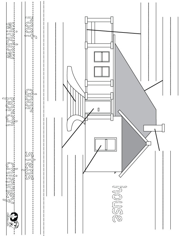 worksheet english house