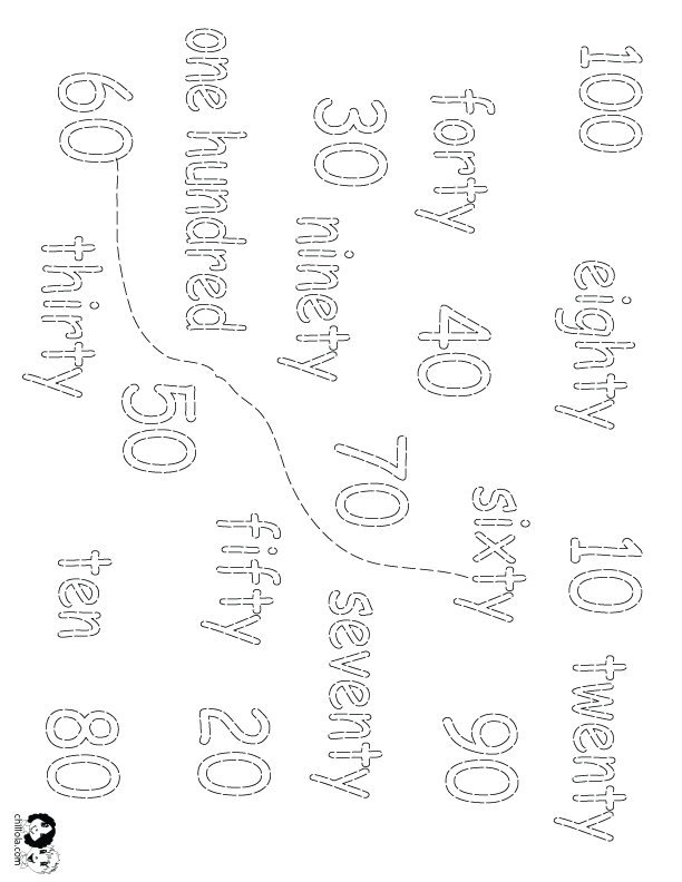 numbers worksheet english