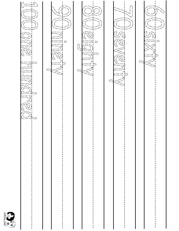 numbers worksheet english