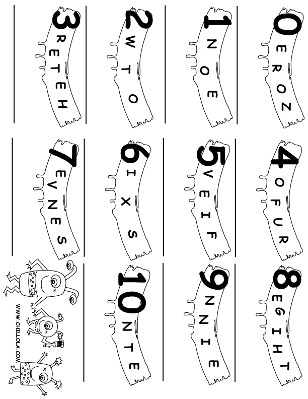numbers worksheets english