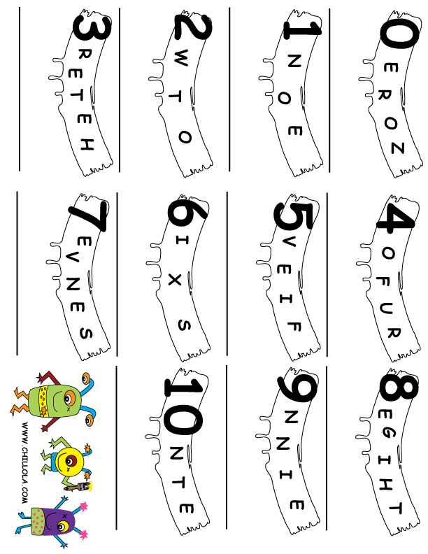 numbers worksheets english