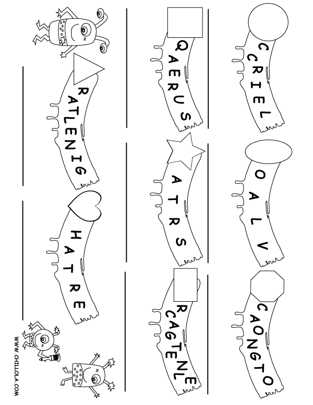 shape worksheets english