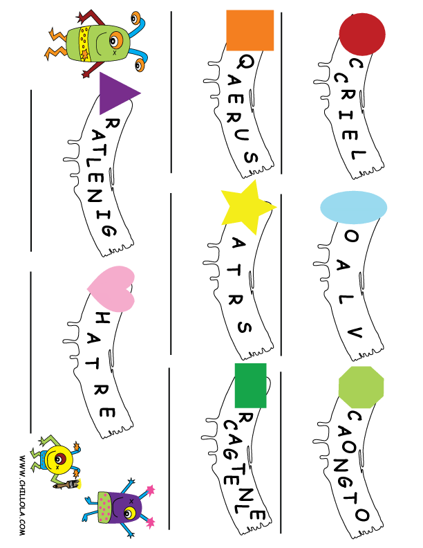 shapes worksheets english
