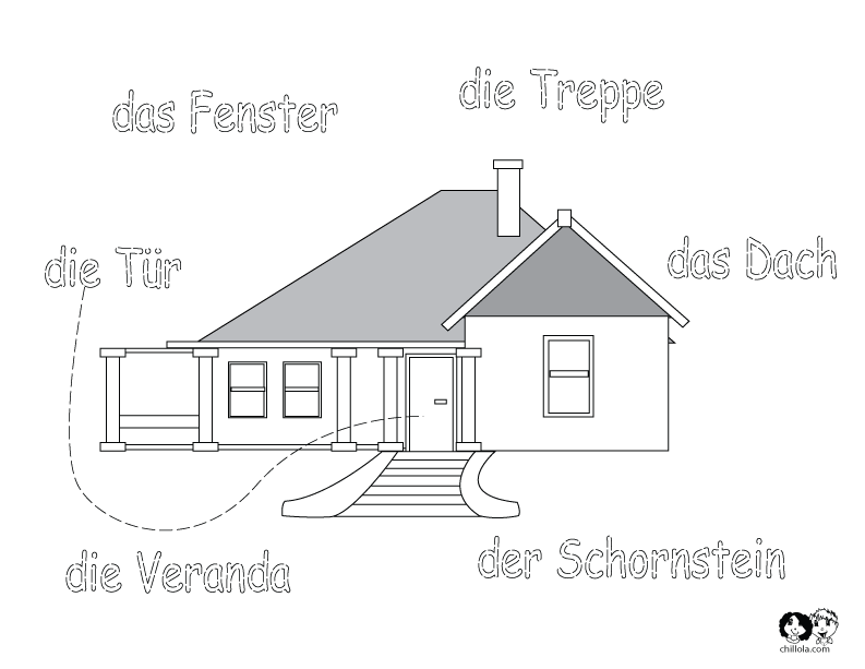 house worksheets german