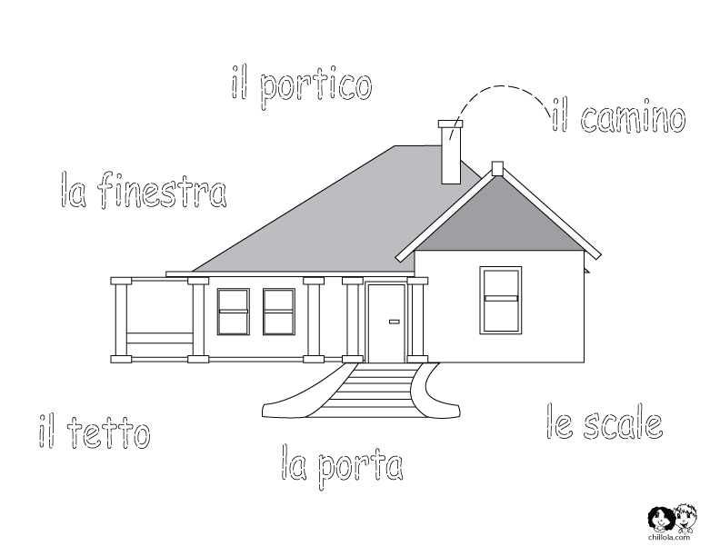 house worksheets italian