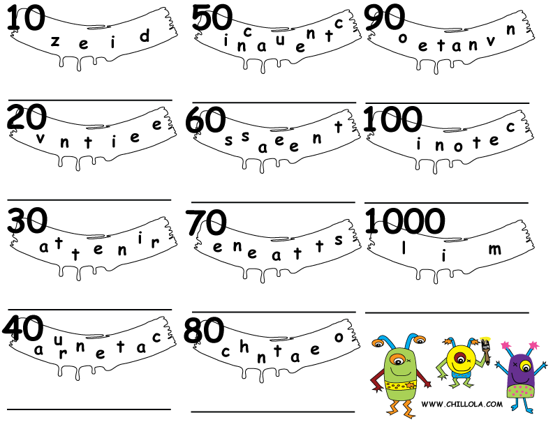 numbers worksheets spanish