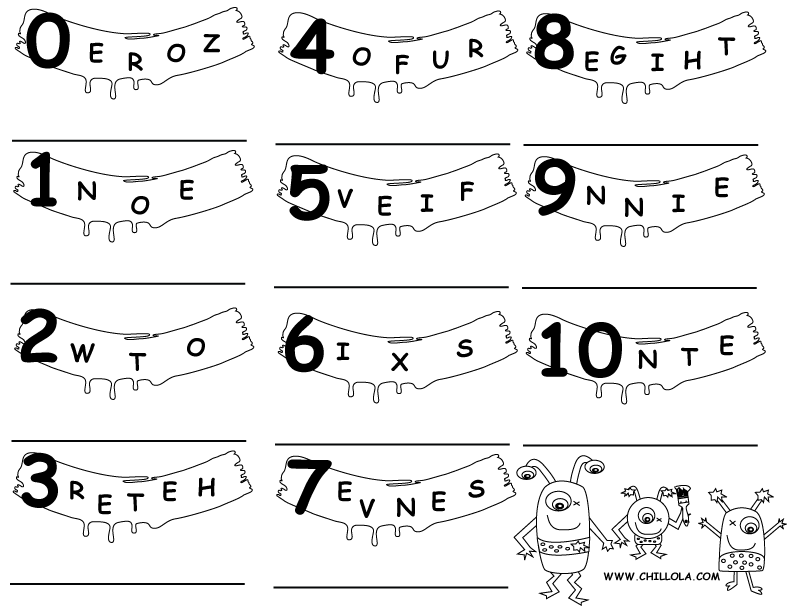 numbers worksheets english