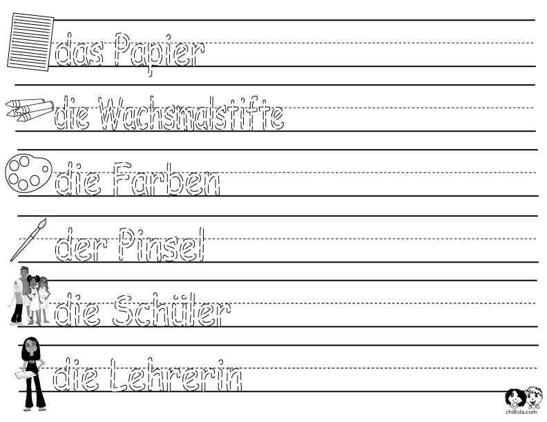 school worksheets german