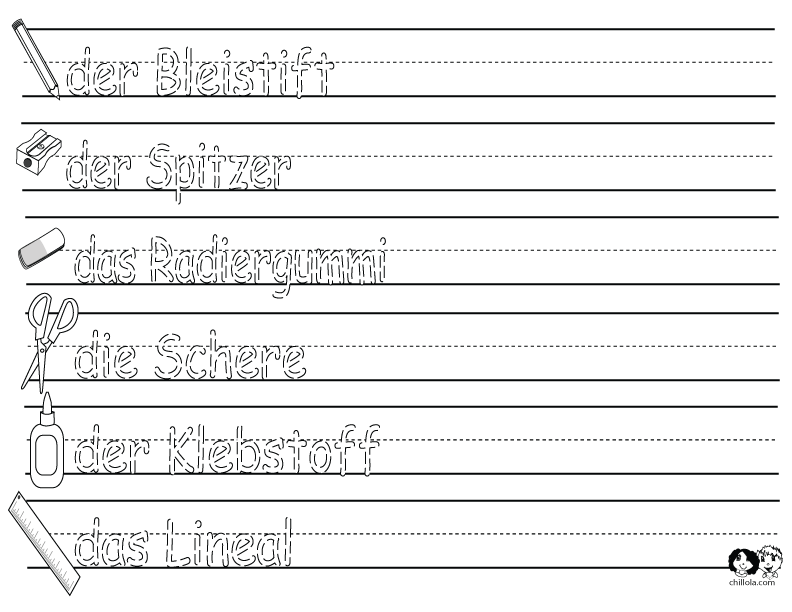 school worksheets german