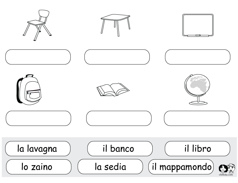 school worksheets italian