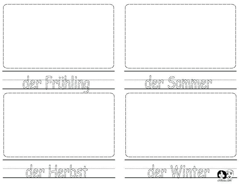 seasons german worksheets