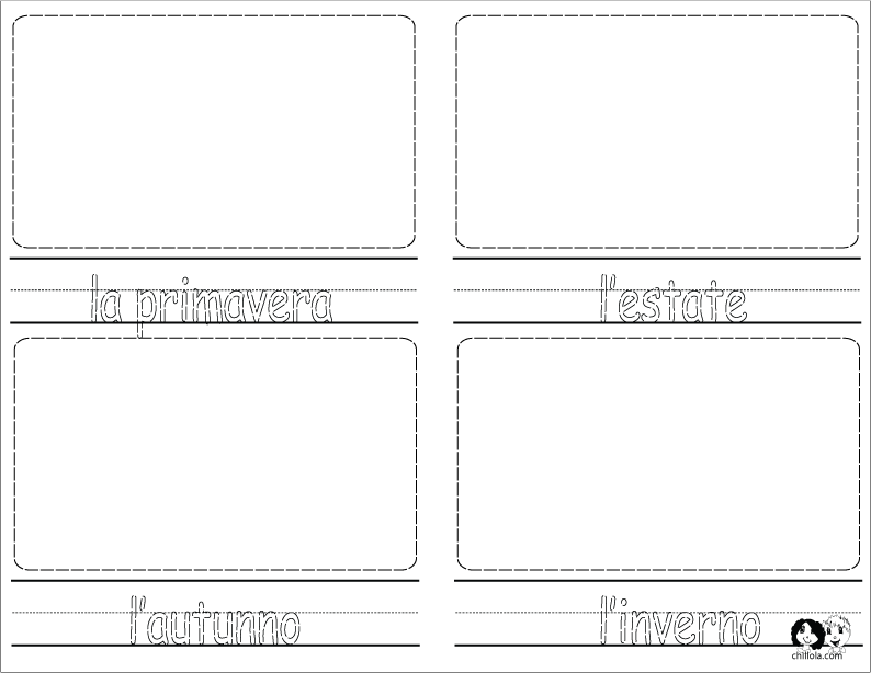 seasons italian worksheets