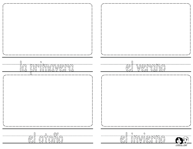 seasons spanish worksheets