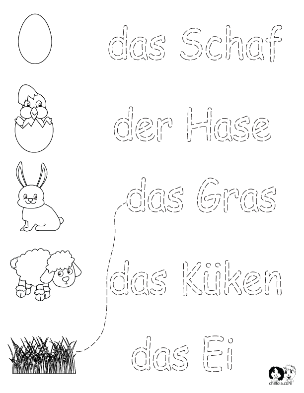 spring worksheets german