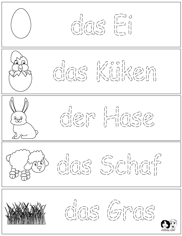 spring german worksheets