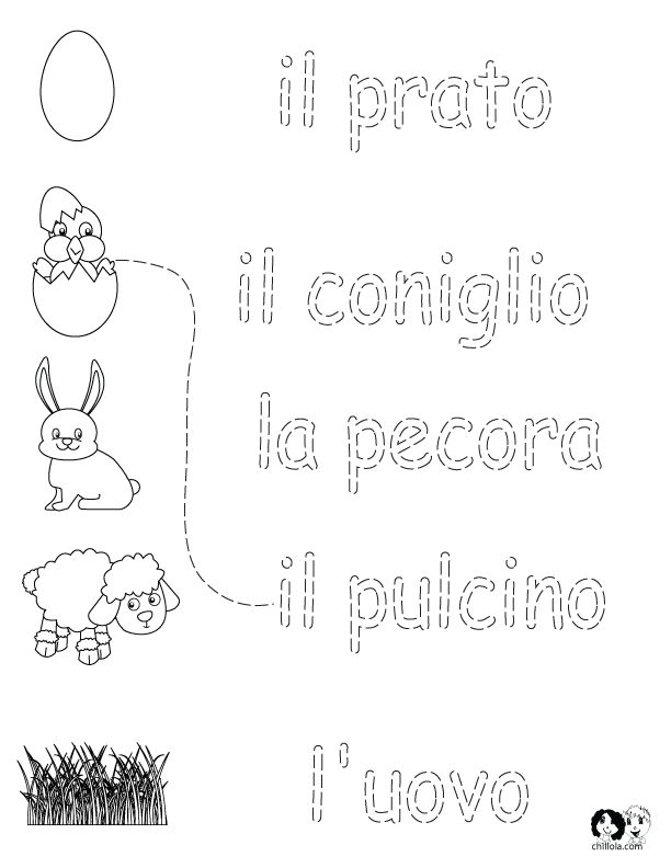 spring worksheet italian