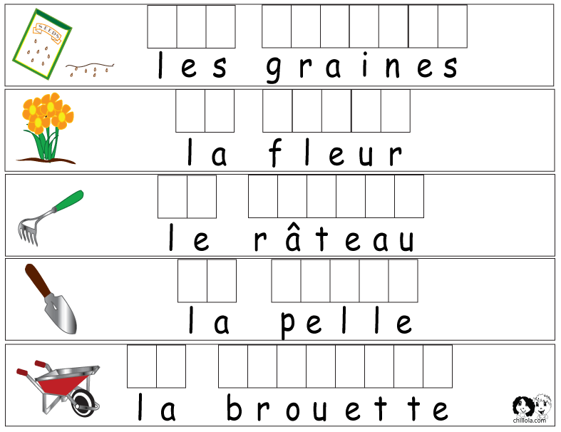 spring worksheets french
