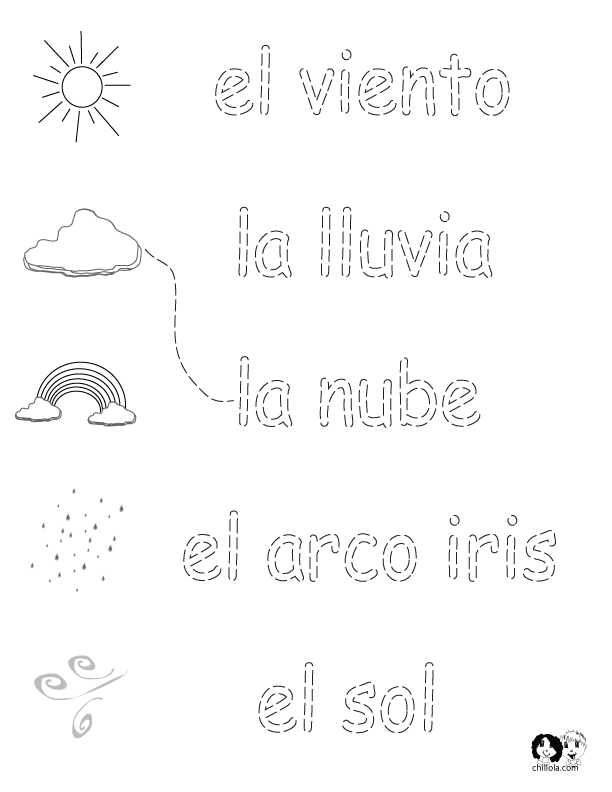 spring worksheets spanish