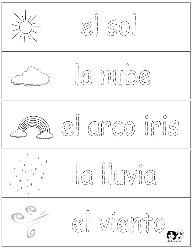 Spanish To English Worksheets For Kindergarten