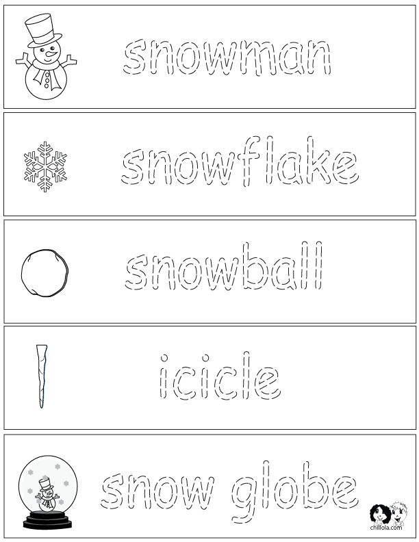 winter theme worksheet